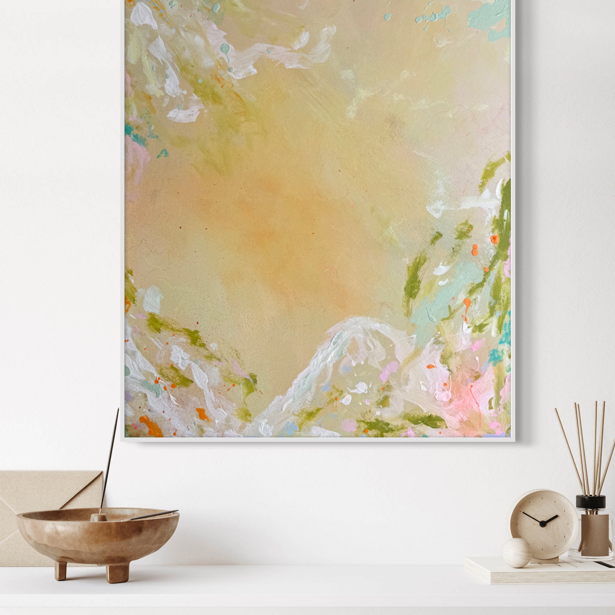 Kunstwerk "floral drift" 80x100cm| gerahmt