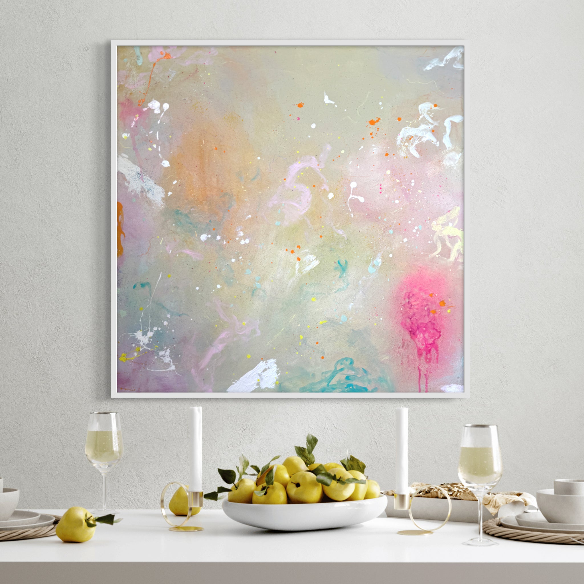 Kunstwerk "gentle illumination" 120x120cm| gerahmt